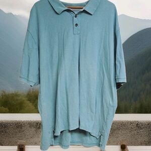 Duluth Trading Men’s Short sleeve Green Polo Shirt Size 2XLT. Flaw See Pics.